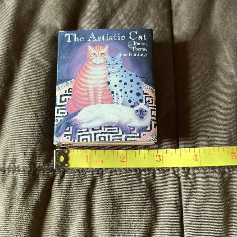 Vintage “The Artistic Cat” Praise, Poems, and Paintings Mini Coffee Table Book